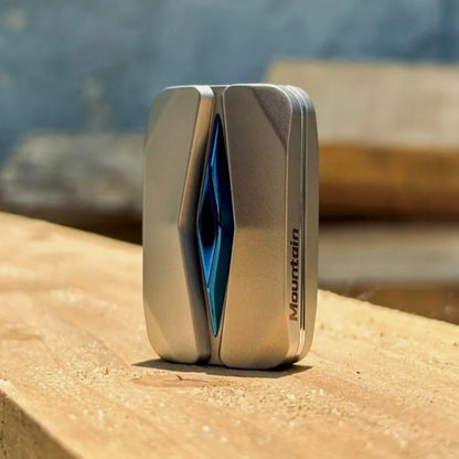 Titanium Fidget Slider – Mountain with Damped Precision EDC for Desk Breaks, Collecting