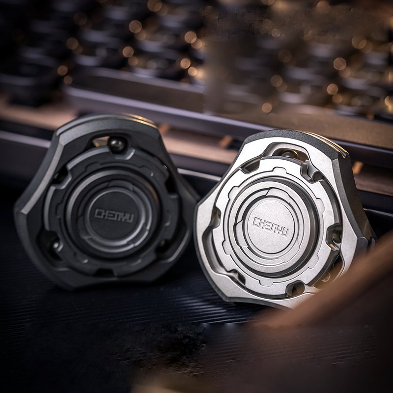 Titanium Fidget Spinner – Compound Gyro with Multi-Axis Linkage Modular EDC Stress Relief