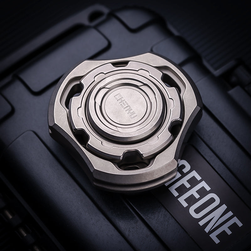 Titanium Fidget Spinner – Compound Gyro with Multi-Axis Linkage Modular EDC Stress Relief