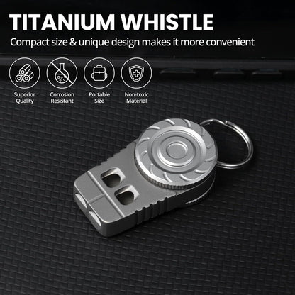 Titanium Fidget Spinner – SonicSpinner Emergency Whistle with 120dB Survival Whistle
