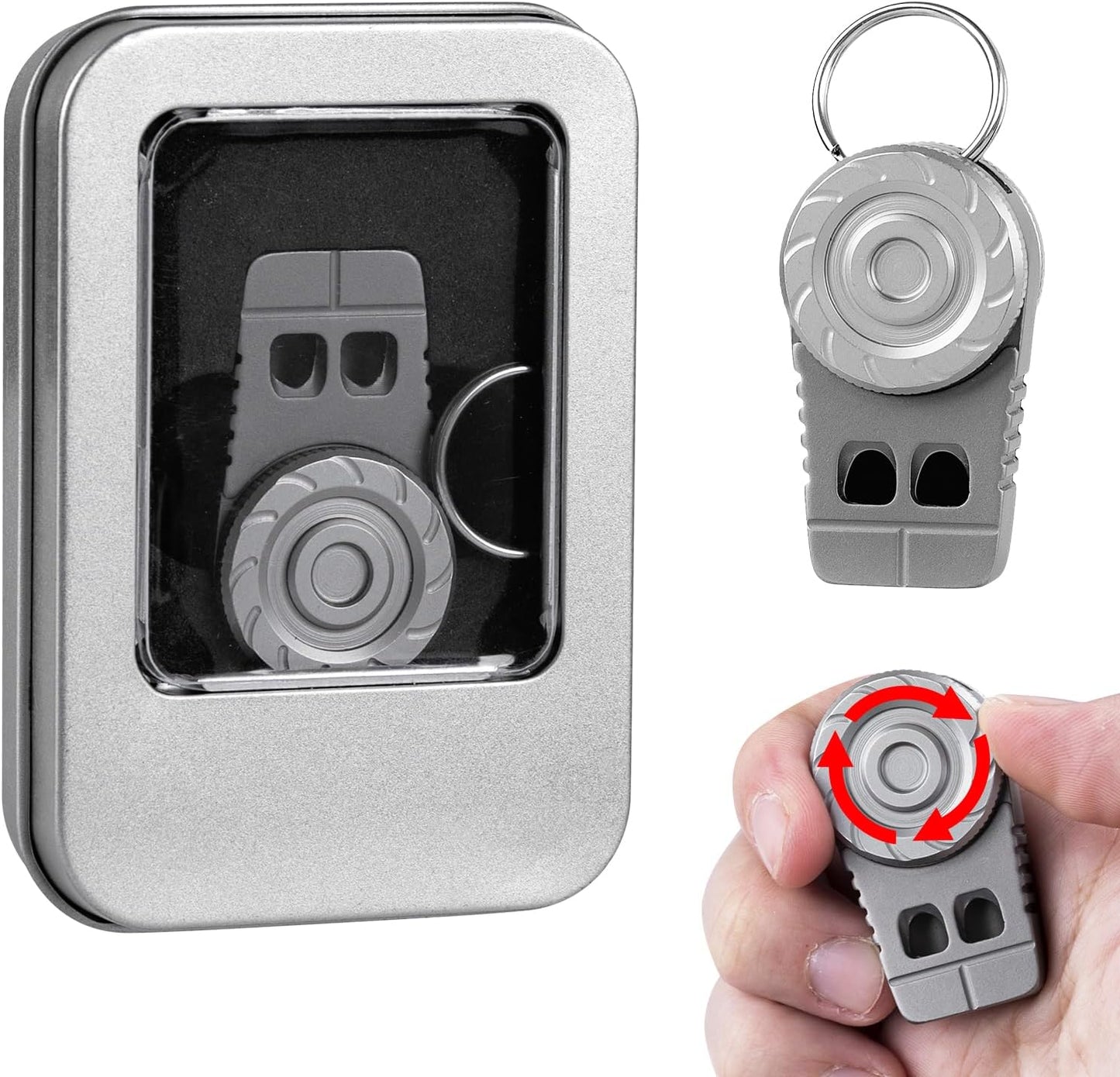 Titanium Fidget Spinner – SonicSpinner Emergency Whistle with 120dB Survival Whistle