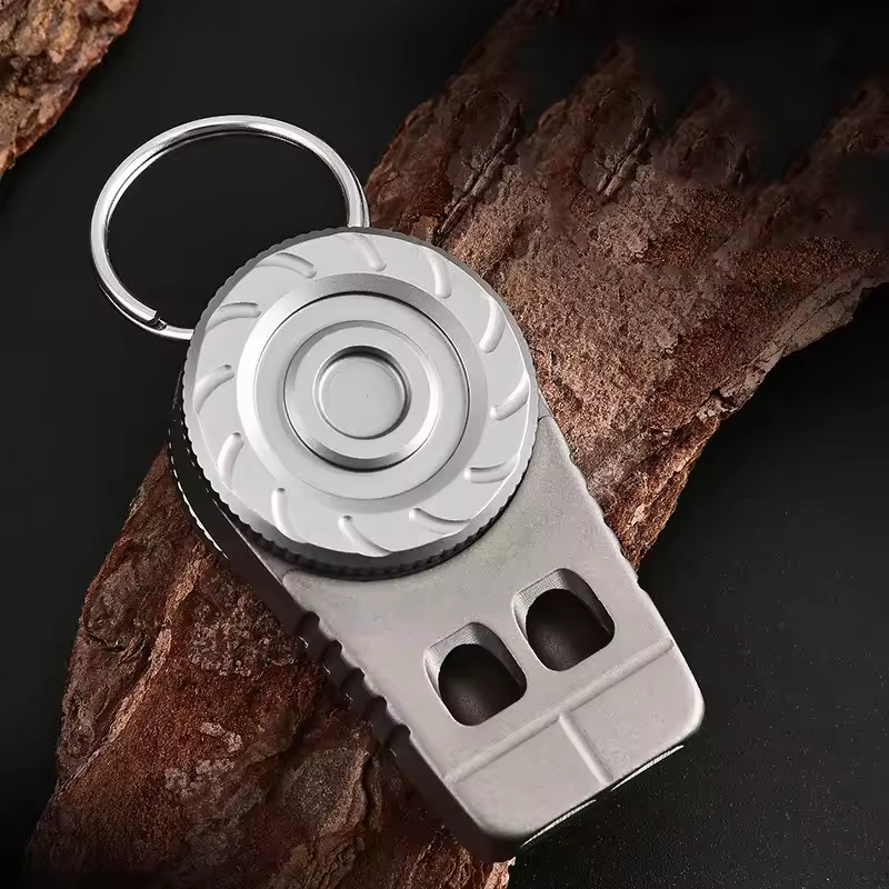 Titanium Fidget Spinner – SonicSpinner Emergency Whistle with 120dB Survival Whistle