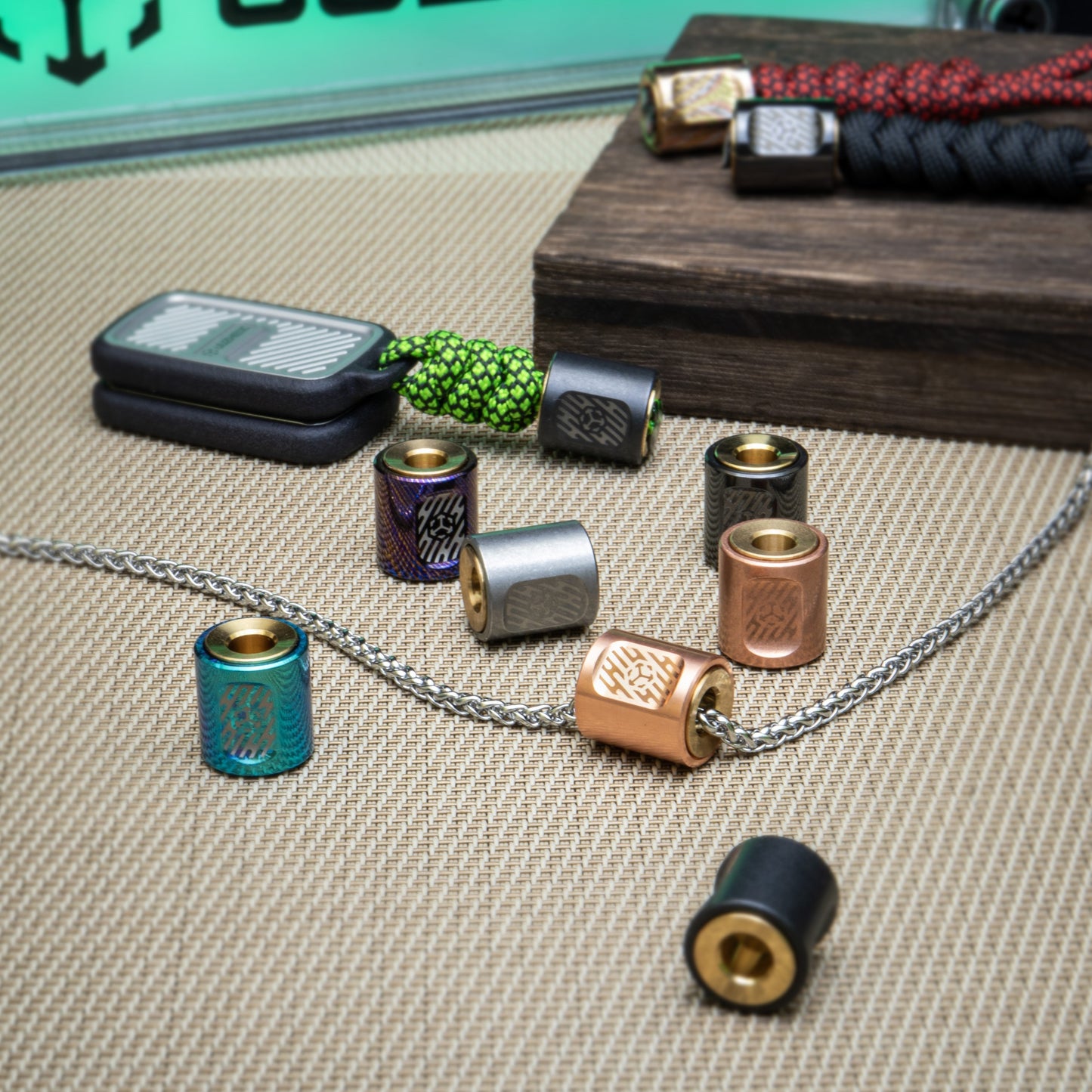 Titanium Fidget Spinner – SpinCore Pendant with EDC Stress Relief Necklace