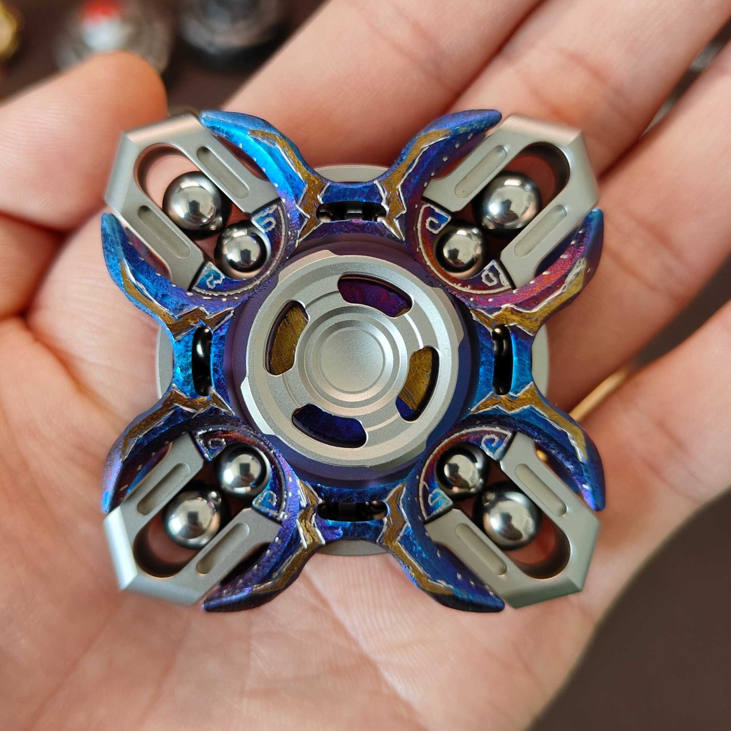 Titanium Fidget Spinner – Tri-Layer Oracle with & Steel EDC for Desk Breaks, Collecting