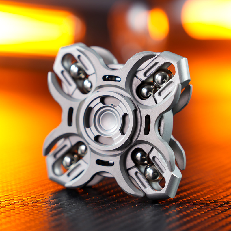 Titanium Fidget Spinner – Tuning Fork Linkage for Desk Breaks, Collecting, And Tactile
