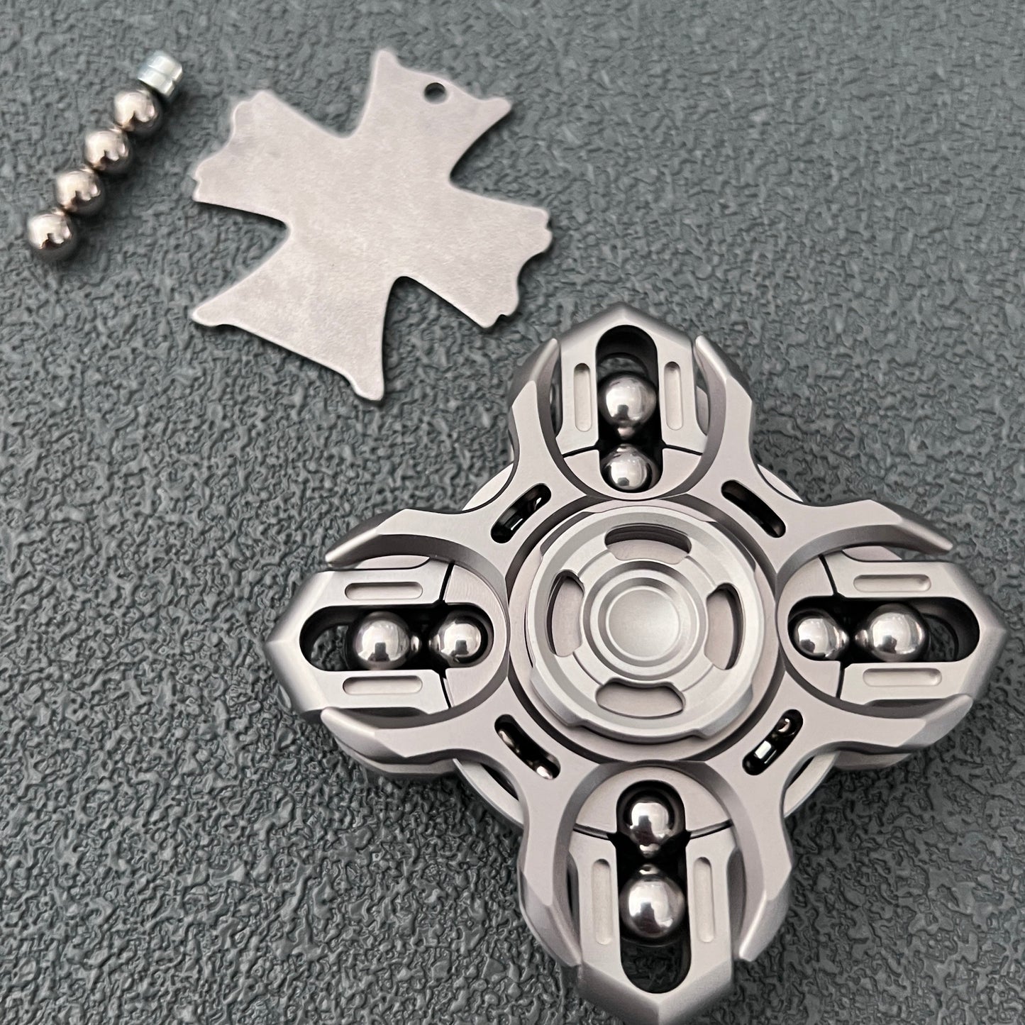 Titanium Fidget Spinner – Tuning Fork Linkage for Desk Breaks, Collecting, And Tactile