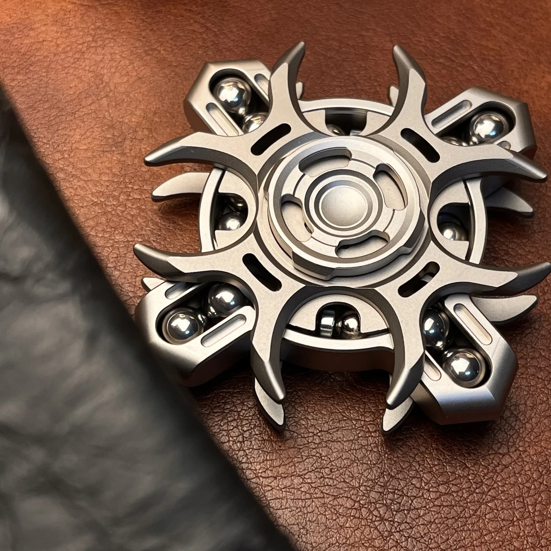 Titanium Fidget Spinner – Tuning Fork Linkage for Desk Breaks, Collecting, And Tactile