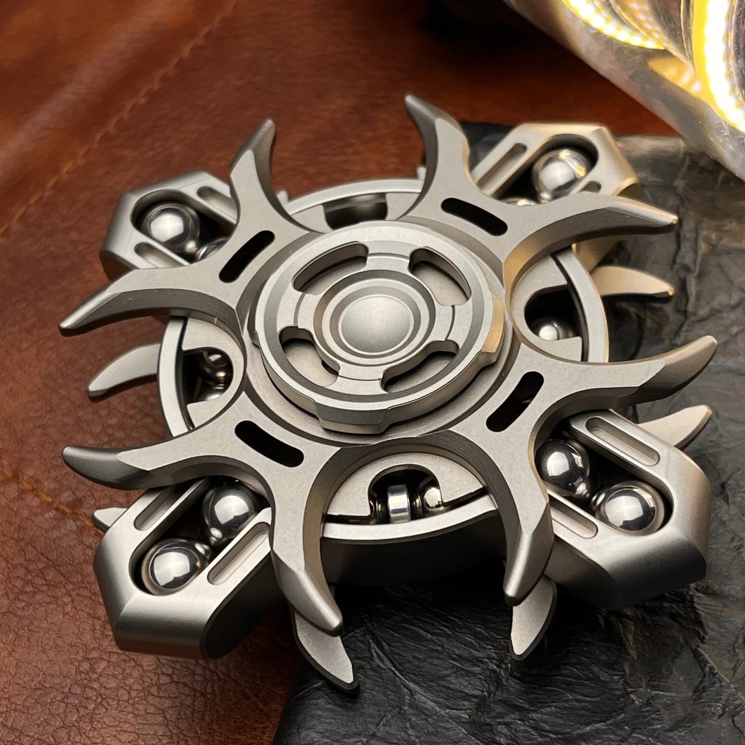 Titanium Fidget Spinner – Tuning Fork Linkage for Desk Breaks, Collecting, And Tactile