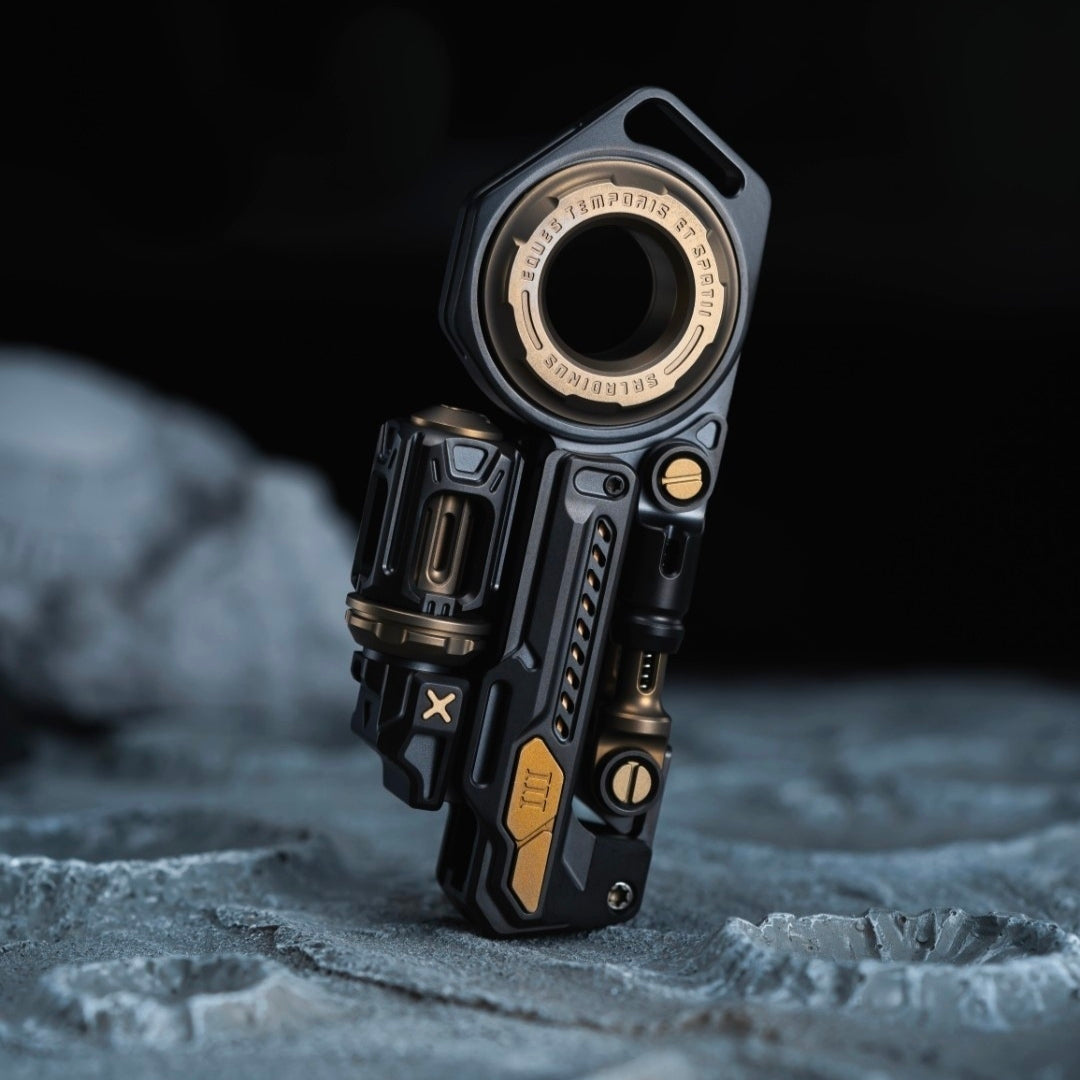 Titanium Fidget Toy – Time-Space Knight with Full Alloy Multi-Function Mecha