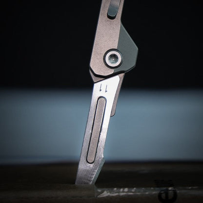Titanium Folding Knife – Scalpel GR5 Micro Replaceable Blade EDC TSA Compliant Travel