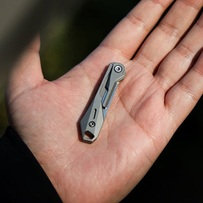 Titanium Folding Knife – Scalpel GR5 Micro Replaceable Blade EDC TSA Compliant Travel
