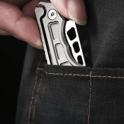 Titanium Folding Knife – Titan Claw Mini EDC with 14C28N Steel & GR5 Handle