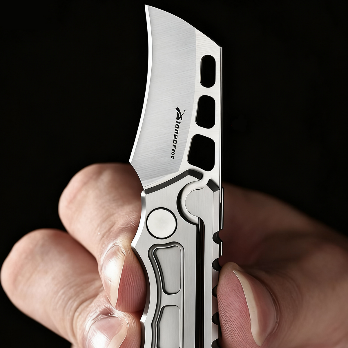 Titanium Folding Knife – Titan Claw Mini EDC with 14C28N Steel & GR5 Handle
