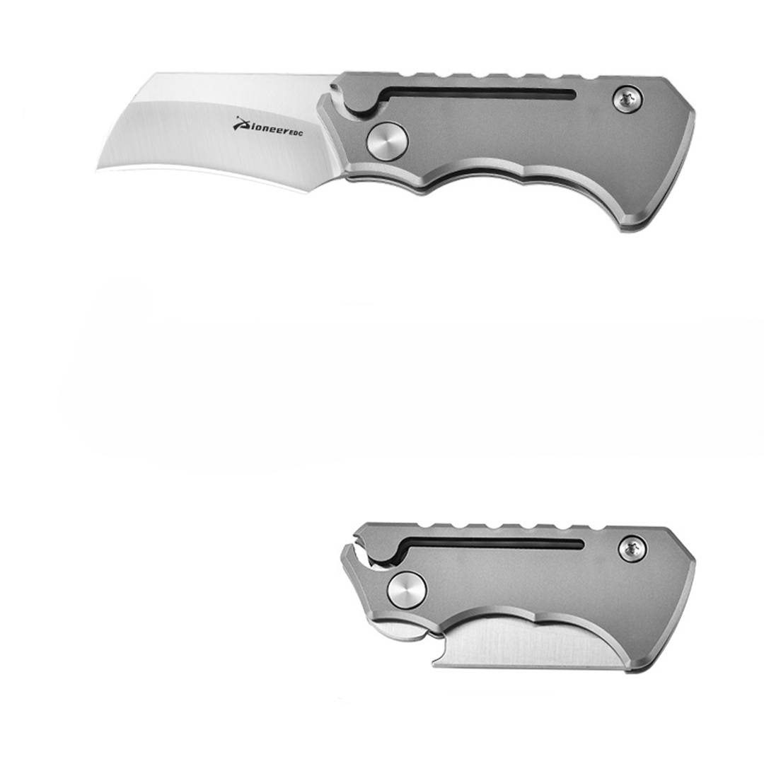 Titanium Folding Knife – Titan Claw Mini EDC with 14C28N Steel & GR5 Handle