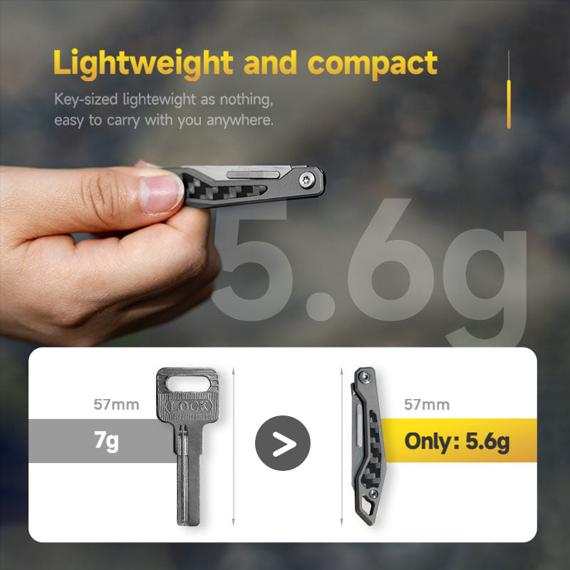 Titanium Folding Knife – WaspArmor Blade Micro Scalpel with Surgical Blade EDC Keychain