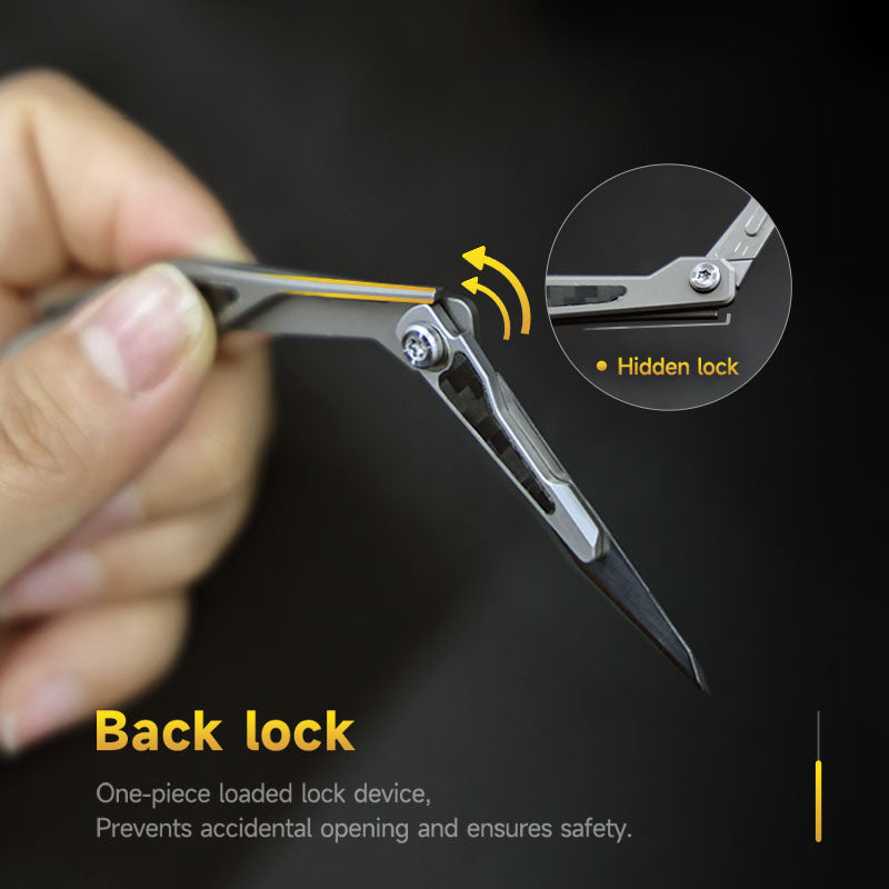 Titanium Folding Knife – WaspArmor Blade Micro Scalpel with Surgical Blade EDC Keychain