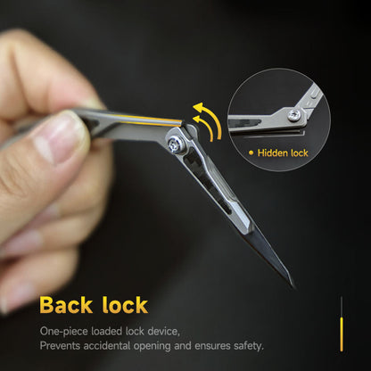 Titanium Folding Knife – WaspArmor Blade Micro Scalpel with Surgical Blade EDC Keychain