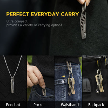 Titanium Folding Knife – WaspArmor Blade Micro Scalpel with Surgical Blade EDC Keychain