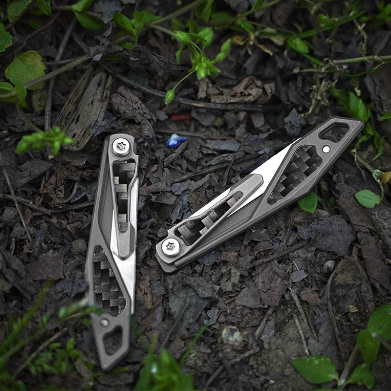 Titanium Folding Knife – WaspArmor Blade Micro Scalpel with Surgical Blade EDC Keychain