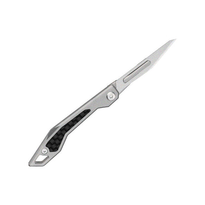 Titanium Folding Knife – WaspArmor Blade Micro Scalpel with Surgical Blade EDC Keychain