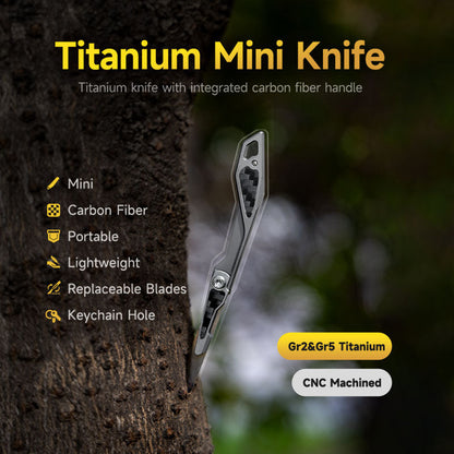 Titanium Folding Knife – WaspArmor Blade Micro Scalpel with Surgical Blade EDC Keychain