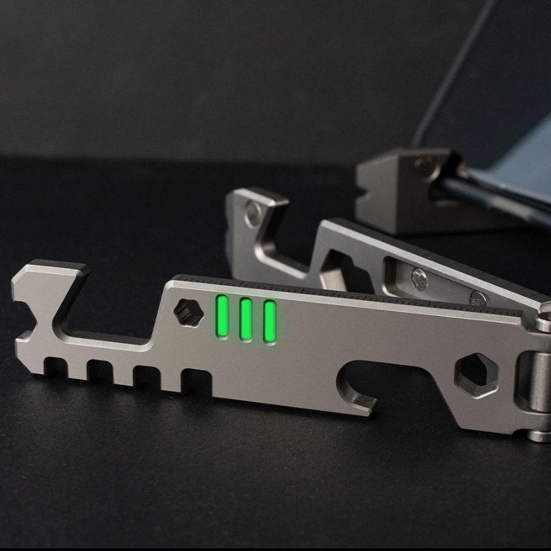 Titanium Folding Phone Stand – AceStand Foldable EDC with Multi-Functional Portable