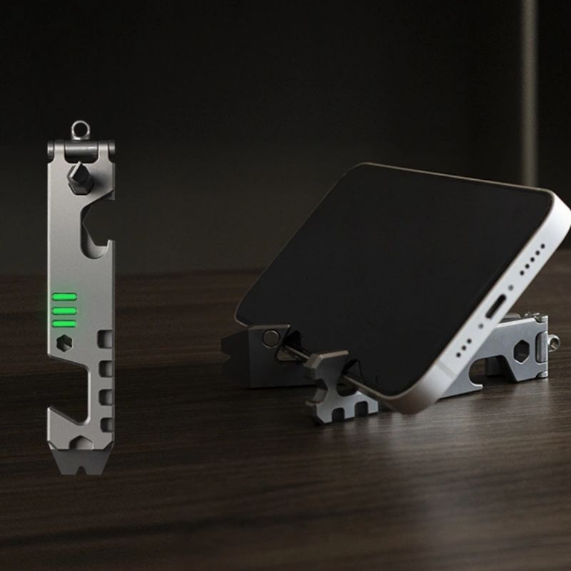 Titanium Folding Phone Stand – AceStand Foldable EDC with Multi-Functional Portable