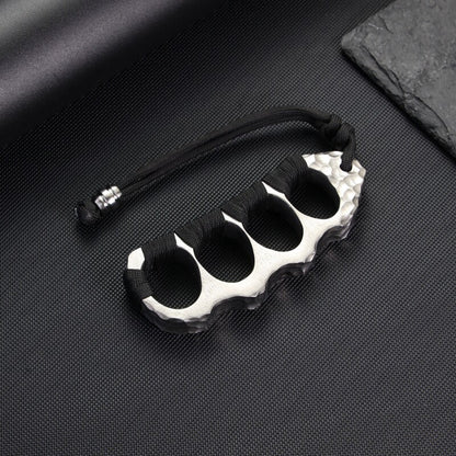 Titanium Knuckles – Brass Hand-Hammered Crater CNC One-Piece Self-Defense EDC Duster
