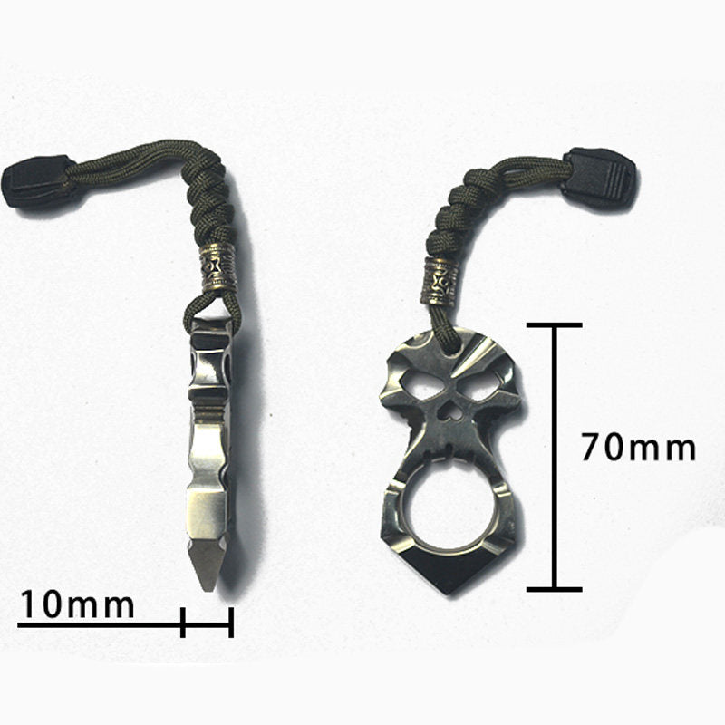 Titanium Skull Four-Finger Weight – Aerospace Grade Alloy Lightweight EDC Collectible 40g 8038