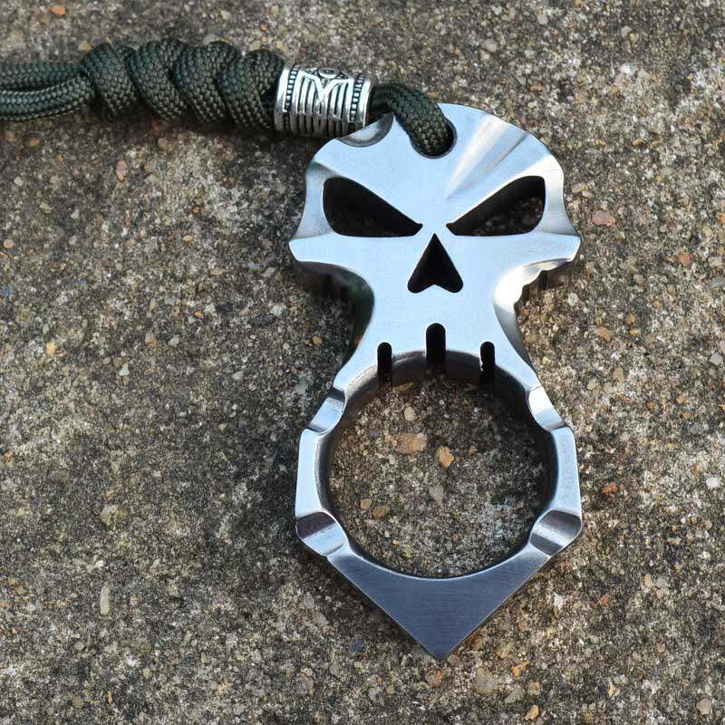 Titanium Skull Four-Finger Weight – Aerospace Grade Alloy Lightweight EDC Collectible 40g 8038