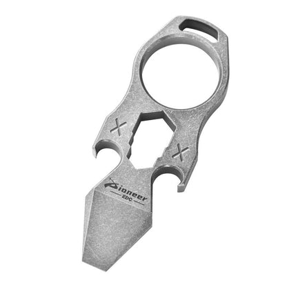 Titanium Knuckles – TC4 Multi-Tool Keychain with Ring with 6-in-1 EDC 31g
