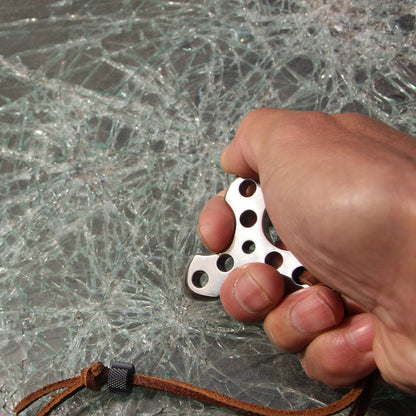 Titanium Knuckles – TC4 Pendant with CNC Machined Wearable Self-Defense EDC Tool
