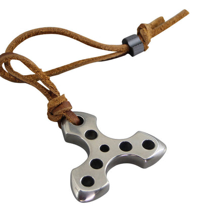 Titanium Knuckles – TC4 Pendant with CNC Machined Wearable Self-Defense EDC Tool