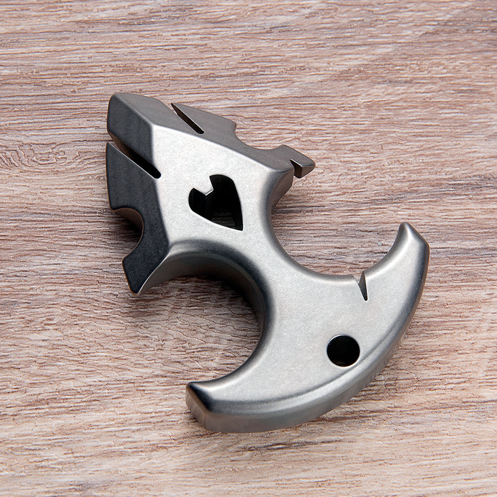 Titanium Knuckles – TC4 Ultra-Thick Push Dagger Ring with Sandblasted 15mm Lightweight