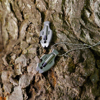 Titanium Pendant – Flounder 1.0 EDC with Multi-Tool with Pen & Firestarter