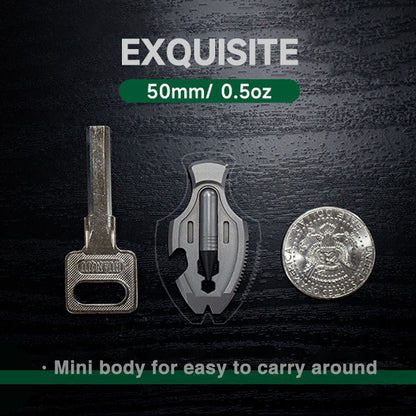 Titanium Pendant – Flounder 1.0 EDC with Multi-Tool with Pen & Firestarter