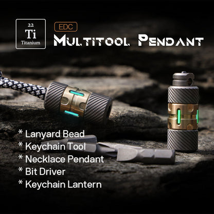 Titanium Pendant – ScrewMaster EDC with Lanyard Bead for Desk Breaks, Collecting
