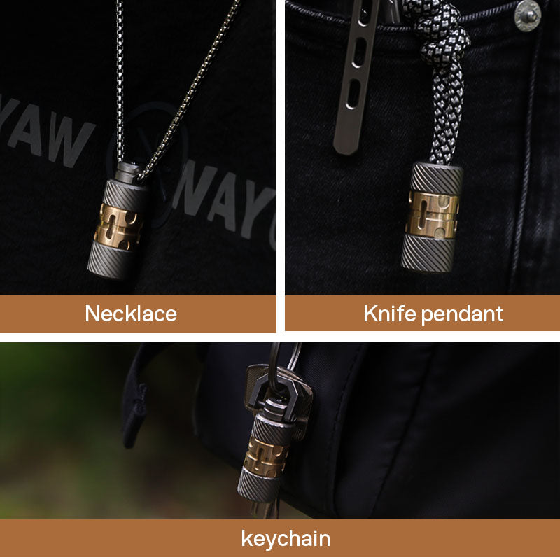 Titanium Pendant – ScrewMaster EDC with Lanyard Bead for Desk Breaks, Collecting