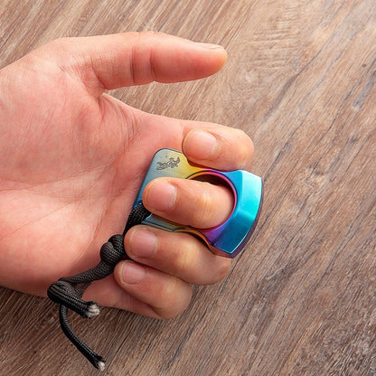 Titanium Ring – TC4 Single Finger with 15mm Thick Anodized Color Lightweight