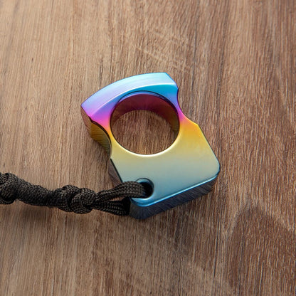 Titanium Ring – TC4 Single Finger with 15mm Thick Anodized Color Lightweight