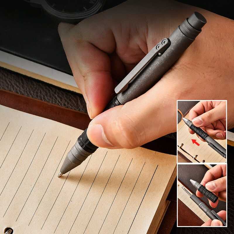 Titanium Tactical Pen – Multi-Function EDC Writing & Self-Defense Tool
