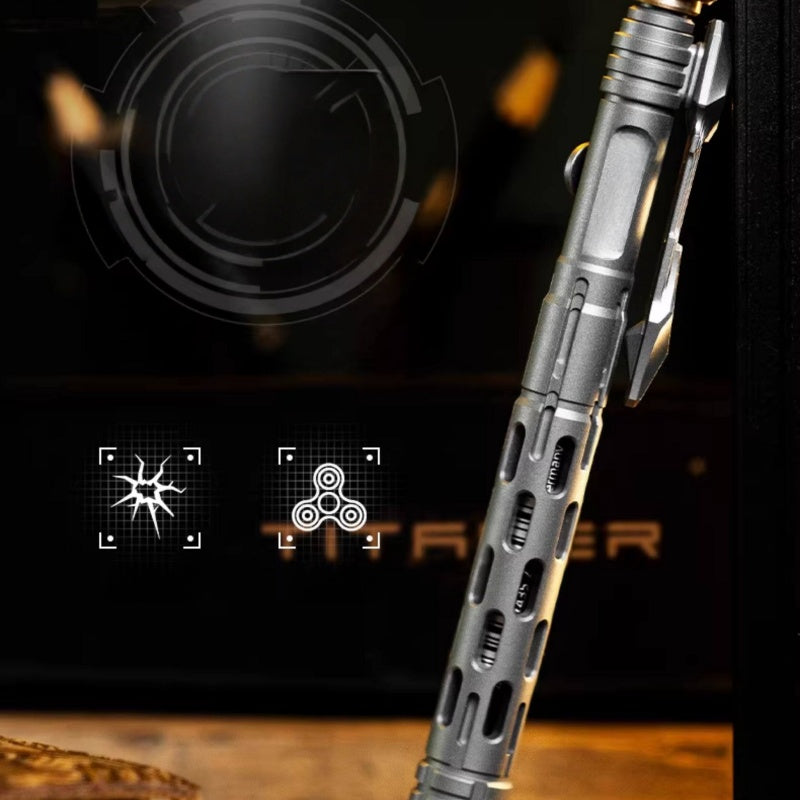 Titanium Tactical Pen – TITANER with Mech EDC Multi-Tool with Fidget Spinner