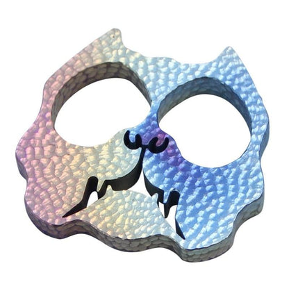 Titanium Two Finger Knuckles – Meteor Crater Oxidized Firing Ultra Light