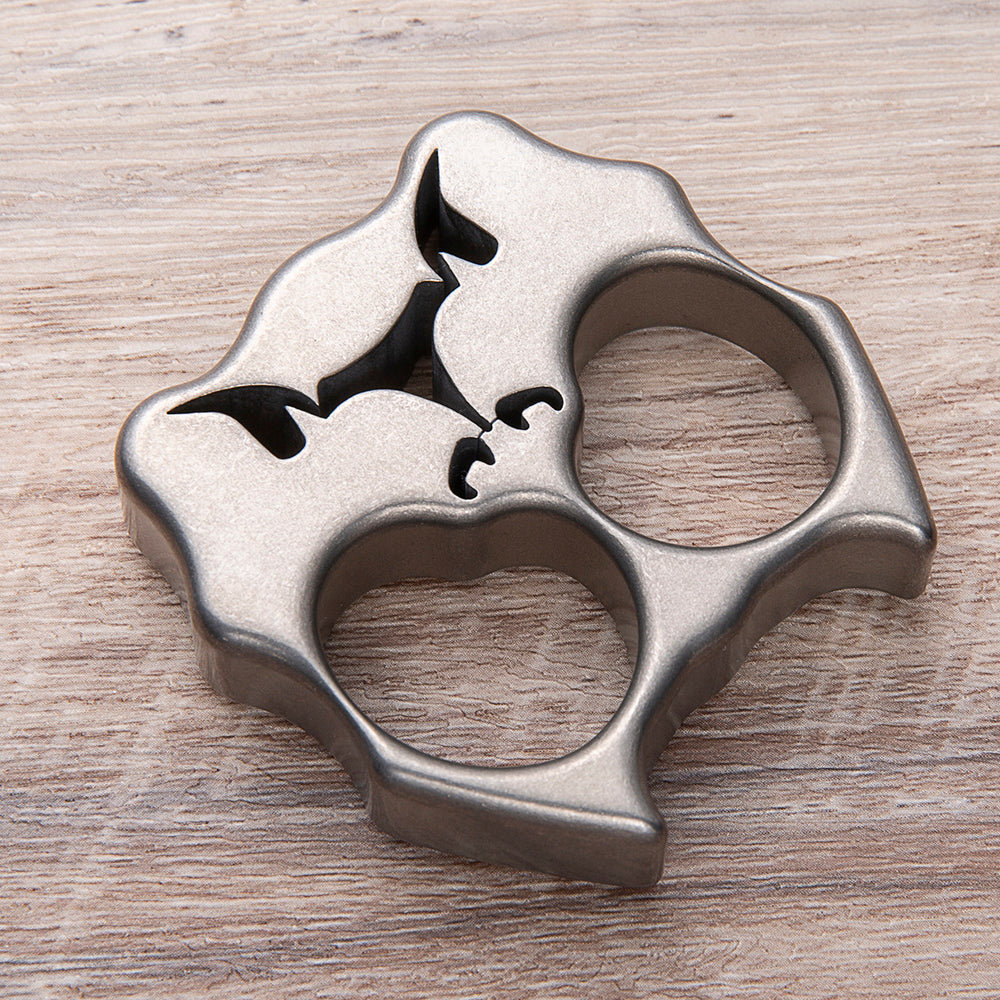 Titanium Two Finger Knuckles – TC4 Pit Bull Ultra-Thick with Stonewash 15mm Lightweight