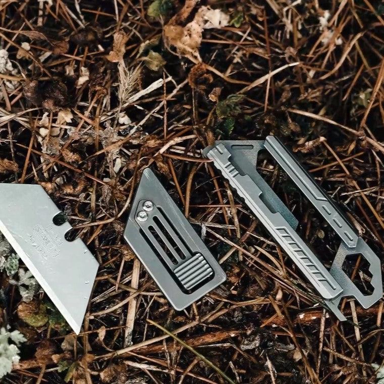 Titanium Utility Knife – SliceCard with Credit Card Size 9-in-1 EDC Multitool