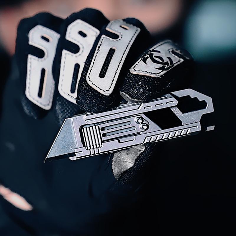 Titanium Utility Knife – SliceCard with Credit Card Size 9-in-1 EDC Multitool