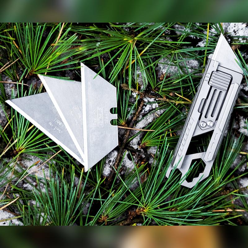 Titanium Utility Knife – SliceCard with Credit Card Size 9-in-1 EDC Multitool
