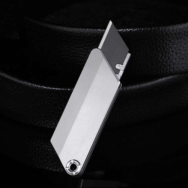 Titanium Utility Knife – TiFlex TC4 EDC with One-Handed Quick-Change Blade