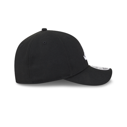 New Era Atlanta Braves Logo Essentials M-Crown A Frame 9FORTY Adjustable Hat-BLACK/WHITE