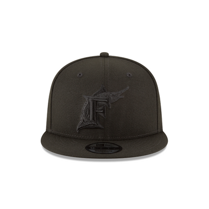New Era Florida Marlins Basic 9FIFTY Snapback-Black on black